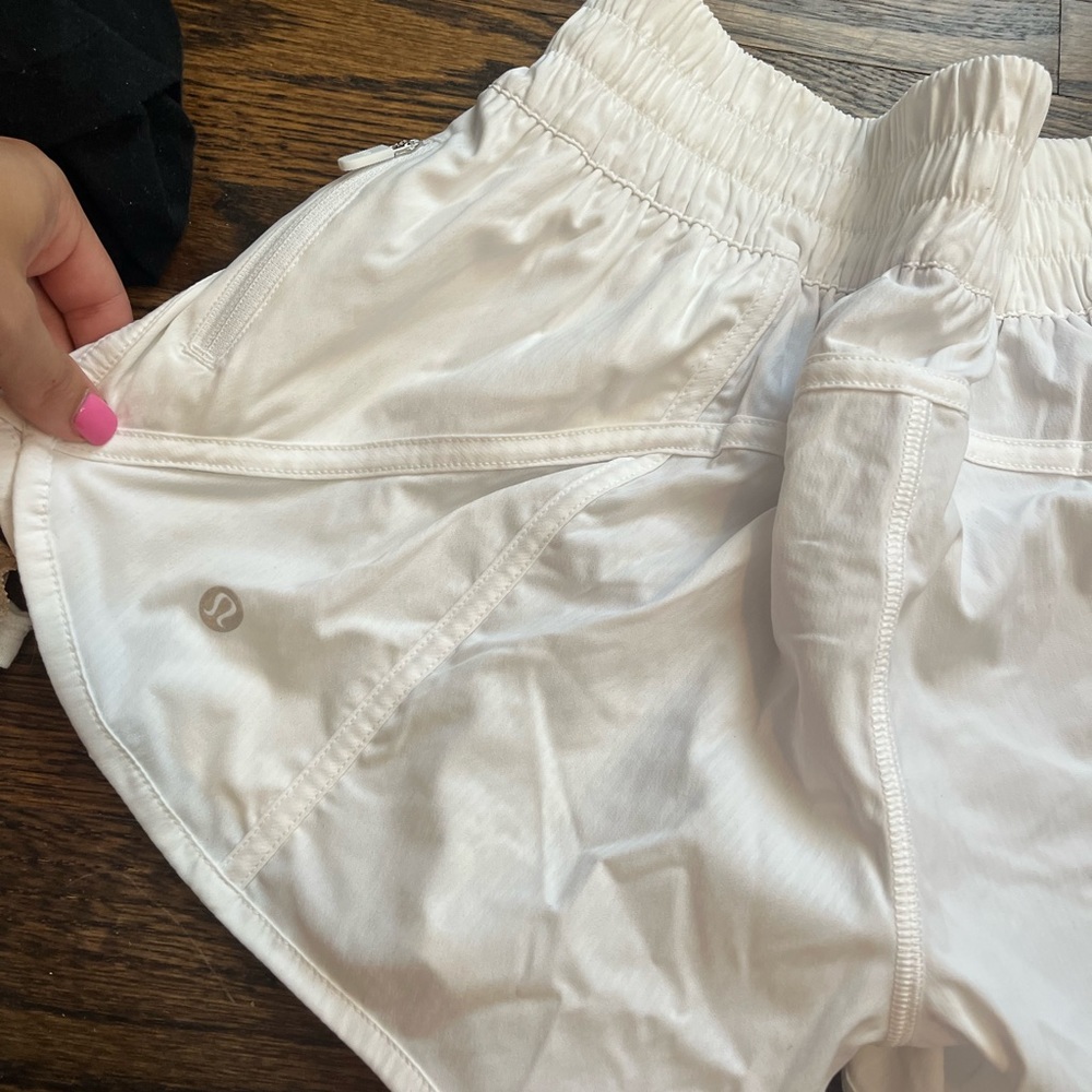 White lululemon shorts never worn